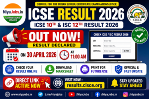 ICSE Result 2026 ICSE Result 2026 ,NiyaJobs