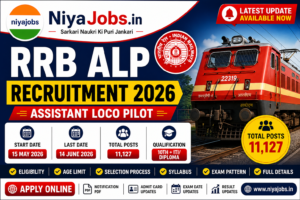 RRB ALP Recruitment 2026, Assistant Loco Pilot Vacancy 11127 Posts Apply Online, RRB ALP Notification, Eligibility, Age Limit