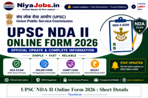 UPSC NDA II Online Form 2026 Official Notification Banner