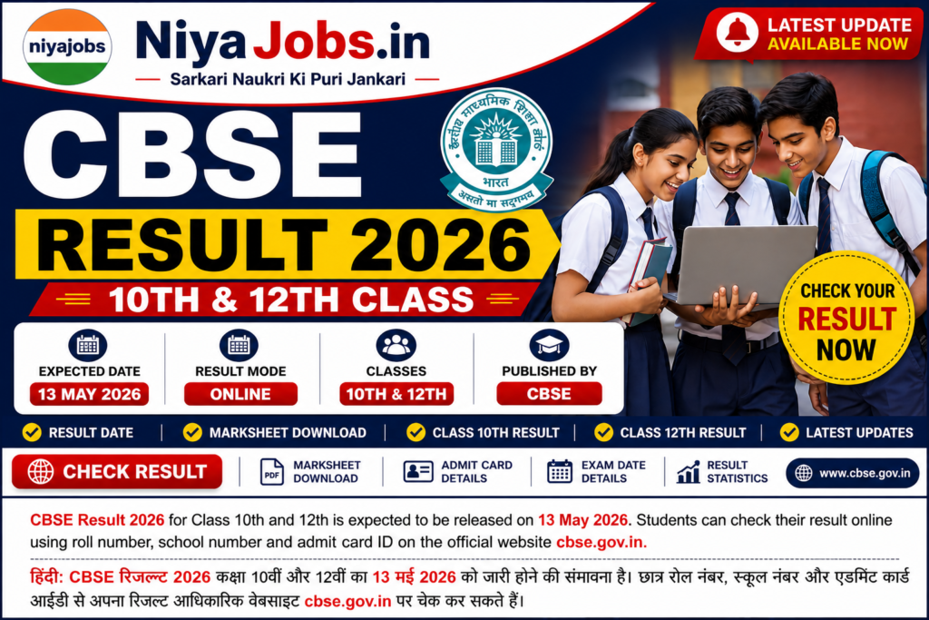 CBSE Result 2026 Class 10th and 12th check online, marksheet download, cbse result date 2026